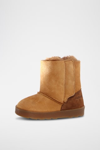 Bottines fourrées en nubuck - Marron
