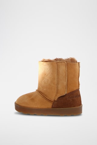 Bottines fourrées en nubuck - Marron