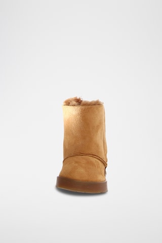 Bottines fourrées en nubuck - Marron
