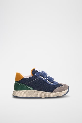 Baskets en nubuck - Gris et bleu