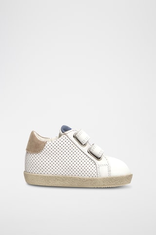 Baskets en nubuck - Blanc et bleu