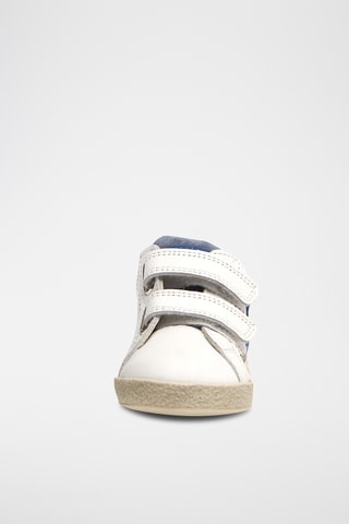Baskets en nubuck - Blanc et bleu