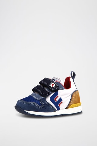 Baskets en nubuck - Bleu et blanc