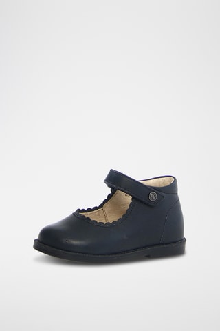 Babies en cuir - Bleu