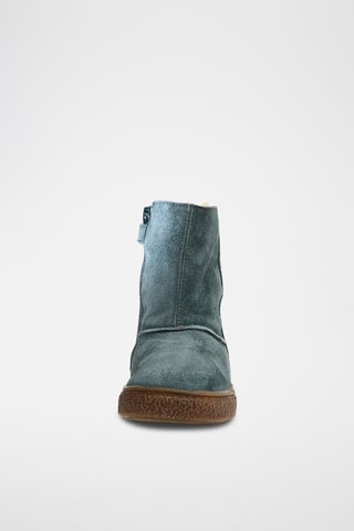 Bottines fourrées en nubuck - Vert