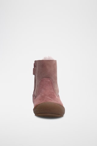 Bottines fourrées en nubuck - Rose