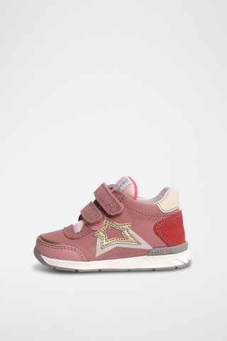 Baskets en cuir - Blanc et rose