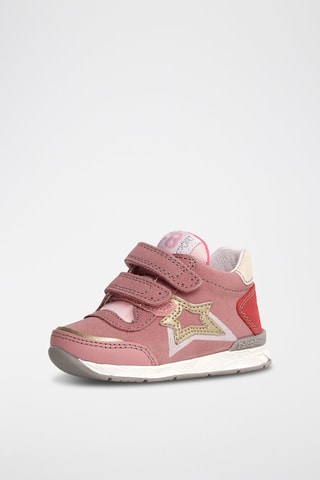 Baskets en cuir - Blanc et rose