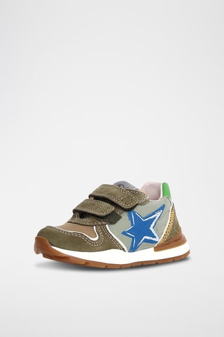 Baskets en nubuck - Kaki et gris