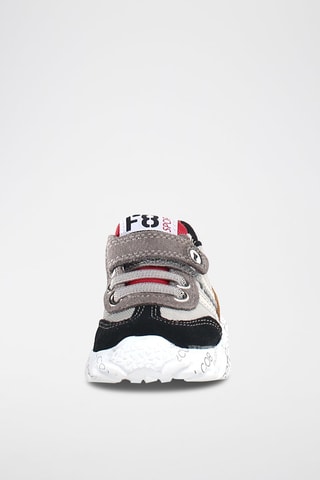 Baskets Amantea en cuir - Blanc, noir et gris