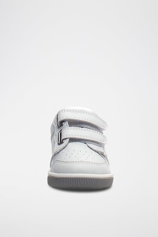 Baskets en cuir Frankie - Blanc, noir et gris