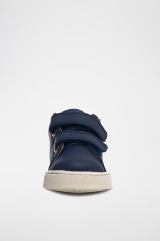 Baskets en cuir - Bleu et orange