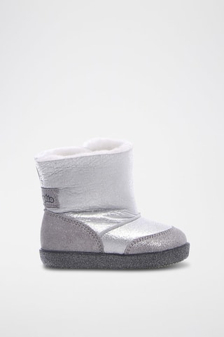 Bottines fourrées en nubuck Carl - Argenté