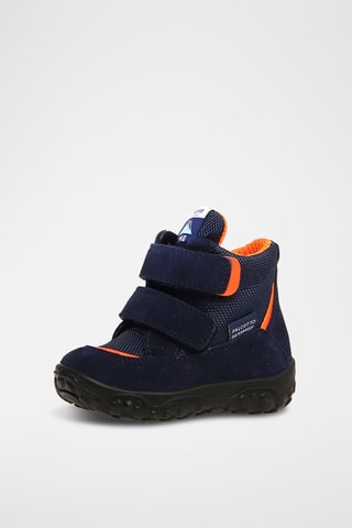 Bottines en nubuck - Bleu et orange