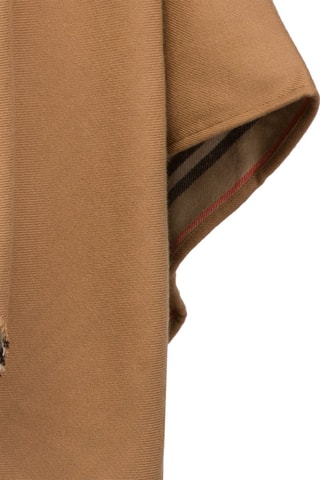 Poncho en laine Icon Stripe Solid - Marron
