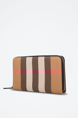 Compagnon Ms Lg Zig Check Bin - Noir, beige et rose