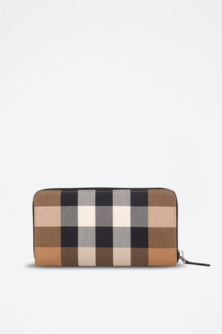 Compagnon Ms Lg Zig Check Bin - Noir, beige et rose