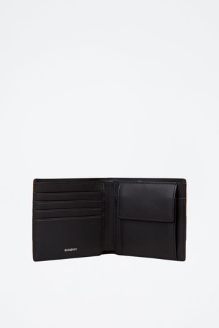 Portefeuille Ms Cc Bill Coin Check Bin - Noir, beige et rose