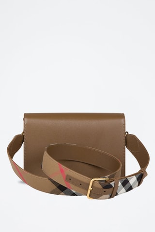 Sac bandoulière en cuir Mackford - Blanc, marron et noir