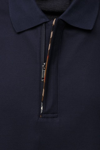 Polo Hartford SS Zp - - Bleu