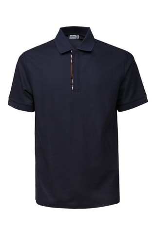 Polo Hartford SS Zp - - Bleu