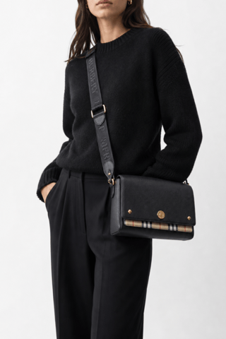 Sac bandoulière en cuir Camera - Noir