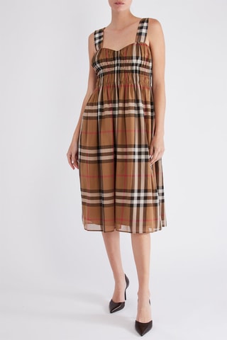 Robe Delilah Chk - Marron