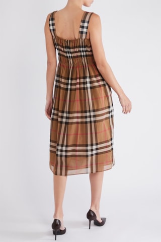 Robe Delilah Chk - Marron