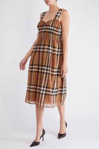Robe Delilah Chk - Marron