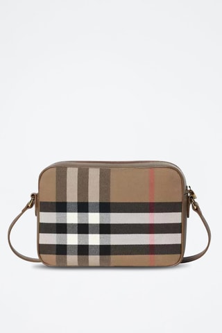 Sac bandoulière en cuir Ll Lg Camera Mx Gbh - Blanc, noir et marron