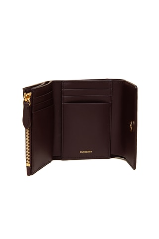 Portefeuille en cuir Check - Beige