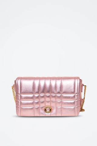Sac bandoulière en cuir d'agneau Small - Rose