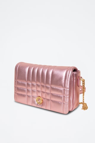 Sac bandoulière en cuir d'agneau Small - Rose