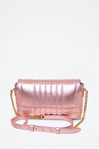 Sac bandoulière en cuir d'agneau Small - Rose