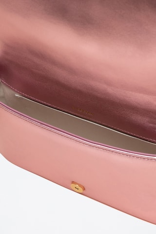 Sac bandoulière en cuir d'agneau Small - Rose