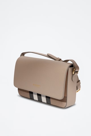 Sac bandoulière en cuir - Gris