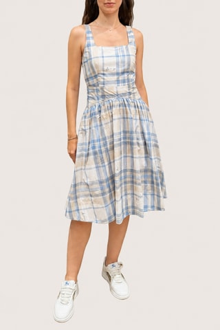 Robe patineuse sans manches Evy - Bleu