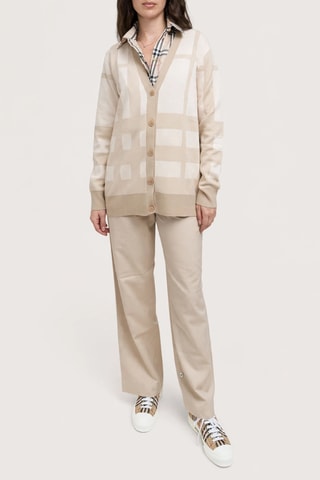 Gilet en laine mérinos et soie Nori - Beige