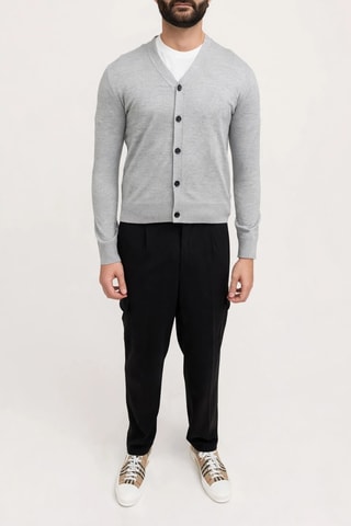 Gilet en laine mérinos Cashmere - Gris
