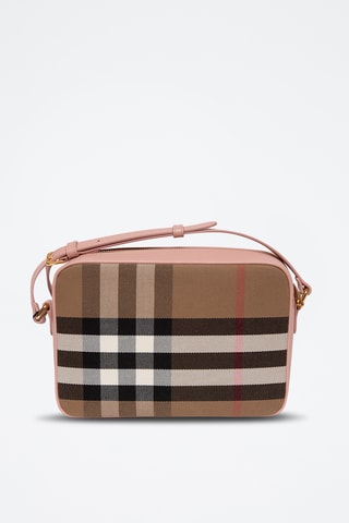 Sac bandoulière en cuir Check - Rose