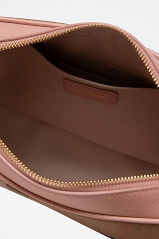 Sac bandoulière en cuir Check - Rose