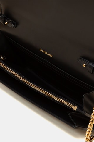Portefeuille en cuir Chain - Noir