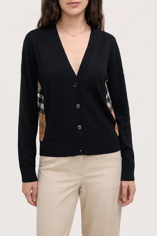 Gilet en laine mérinos Tamia - Noir