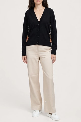 Gilet en laine mérinos Tamia - Noir