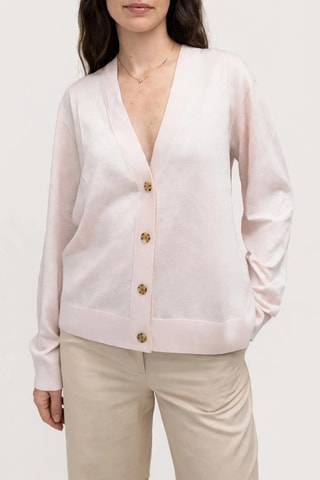 Gilet en laine mérinos Tamia - Rose
