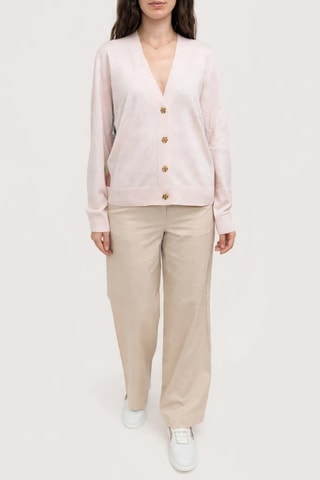 Gilet en laine mérinos Tamia - Rose