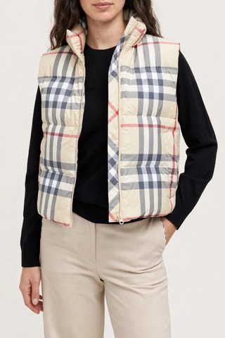 Doudoune sans manches Check - Gris