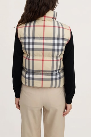 Doudoune sans manches Check - Gris