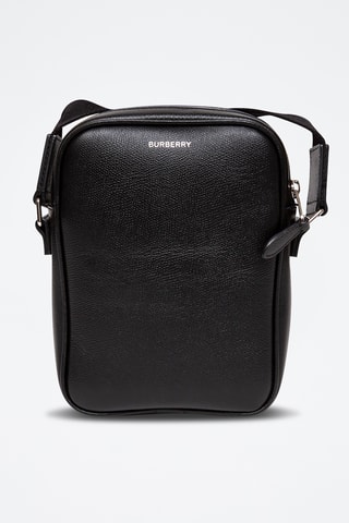 Sac bandoulière en cuir Vertical - Noir