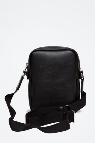 Sac bandoulière en cuir Vertical - Noir
